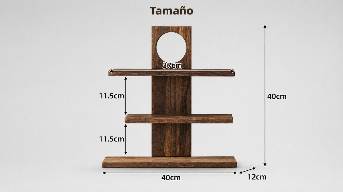 Organizador de Perfumes de Madera Maciza